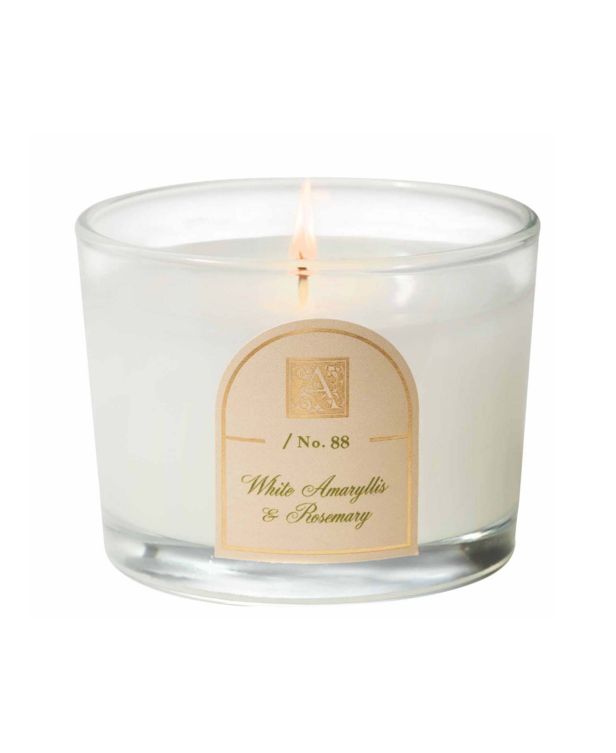 White Amaryllis and Rosemary Petite Tumbler Candle - Clear Glass Candle