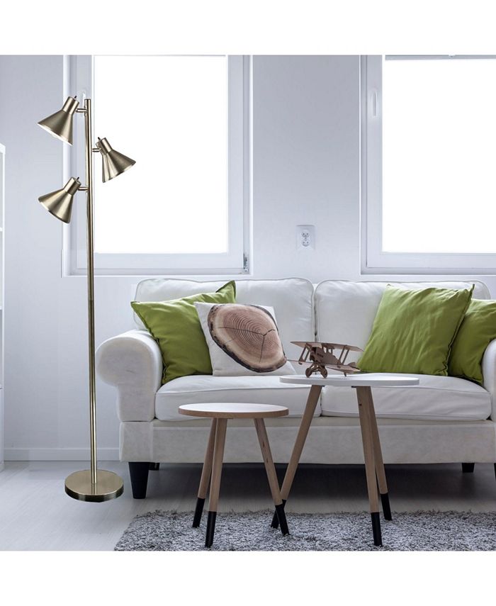 LIGHTACCENTS Dorm 3 Light Floor Lamp with 3 Adjustable Reading Room