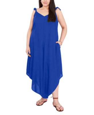 Vince Camuto - Plus Size Angled-Hem Tie-Strap Jumpsuit