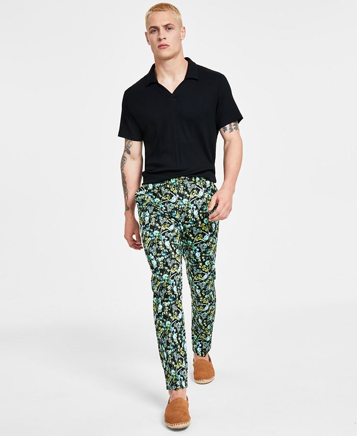 I.N.C. International Concepts Men's SlimFit FloralPrint Suit Pants