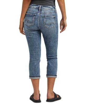 Silver Jeans Co. Women's Elyse Mid Rise Capri Jeans