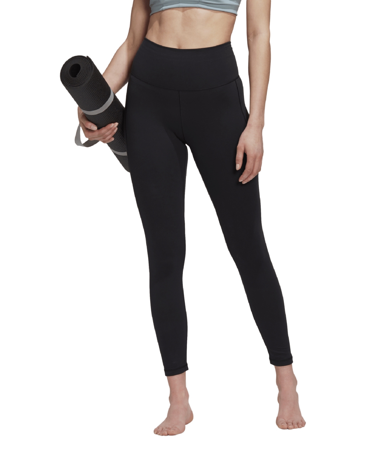 Shop Adidas Originals Women's Yoga Studio High Rise 7/8 Leggings In Black