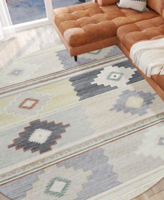 Phoenix Washable PH1 8' x 8' Round Area Rug