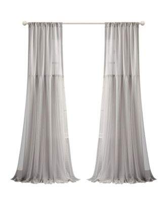 Lush Decor Tulle Skirt Solid Light Filtering Window Curtain Panels Pair Tan Curtains for Bedroom - Cute Curtains - Nursery Decor