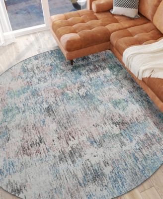 Camberly Washable CM1 8' x 8' Round Area Rug