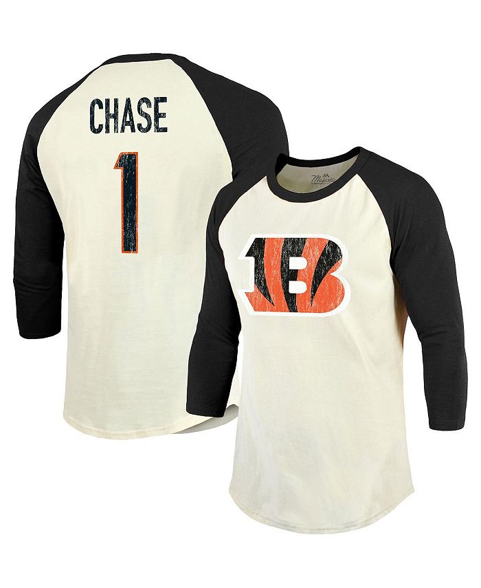 Majestic Men's Threads Ja'Marr Chase Cream, Black Cincinnati Bengals Player  Name and Number Raglan 3/4-Sleeve T-shirt - Macy's