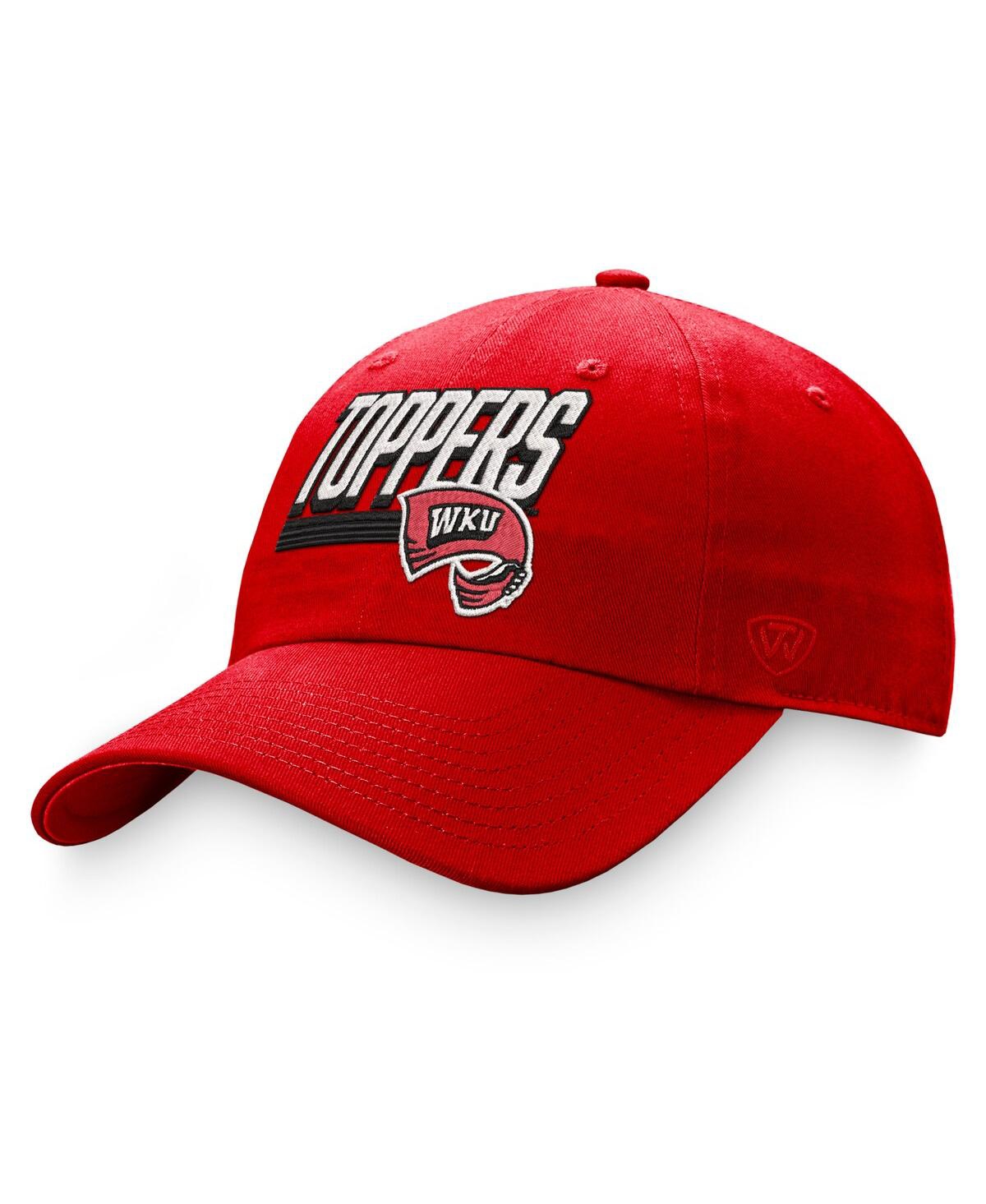 TOP OF THE WORLD MEN'S TOP OF THE WORLD RED WESTERN KENTUCKY HILLTOPPERS SLICE ADJUSTABLE HAT