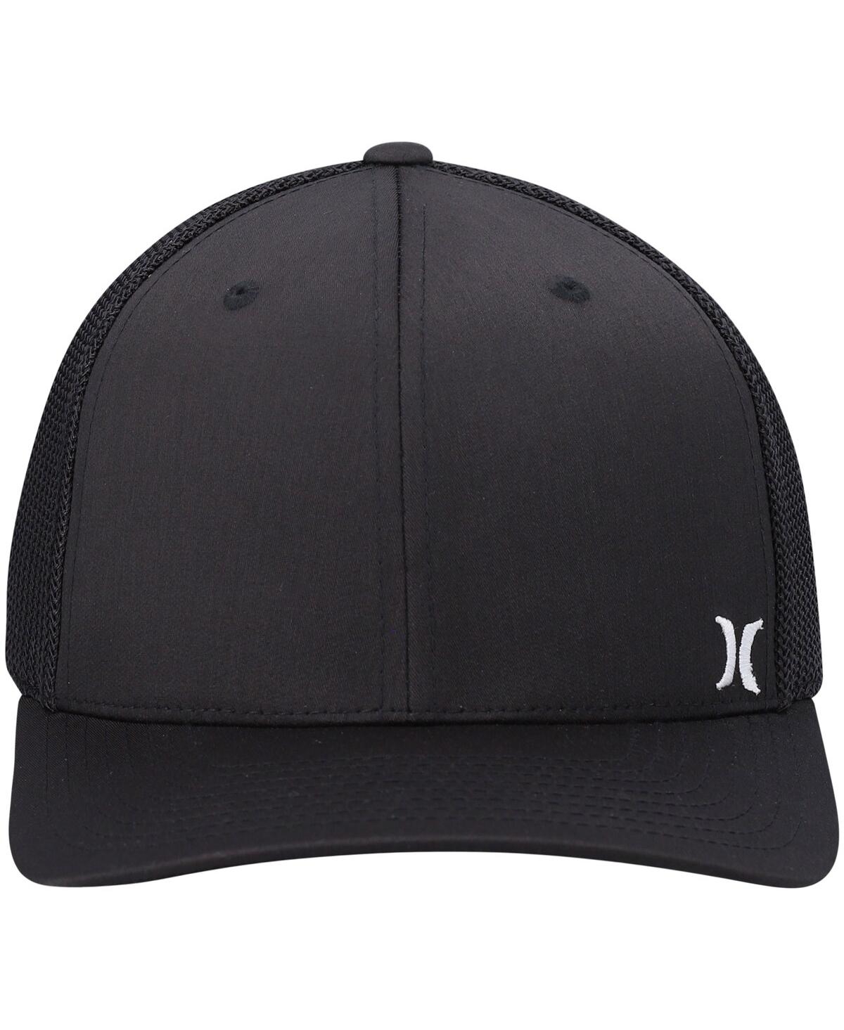 Shop Hurley Men's  Black Mini Icon Trucker Flex Fit Hat