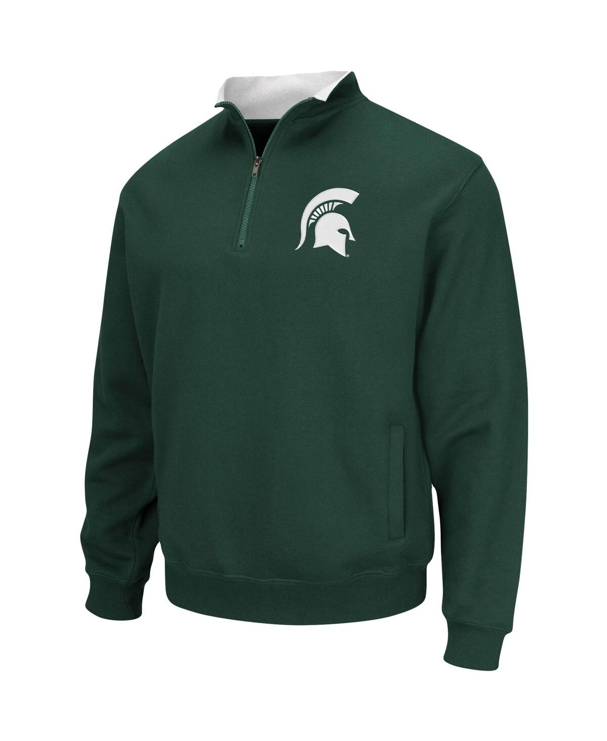 Shop Colosseum Men's  Green Michigan State Spartans Big And Tall Tortugas Quarter-zip Jacket