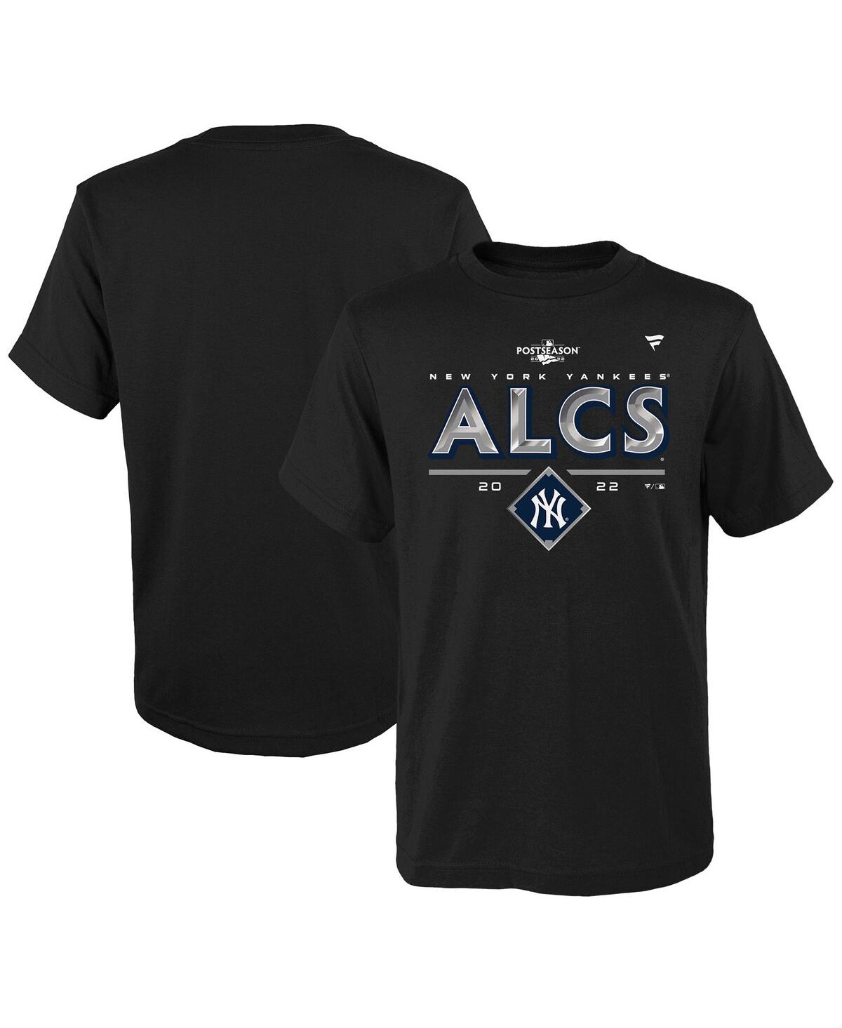 Fanatics Kids' Big Boys  Branded Black New York Yankees 2022 Division Series Winner Locker Room T-shirt