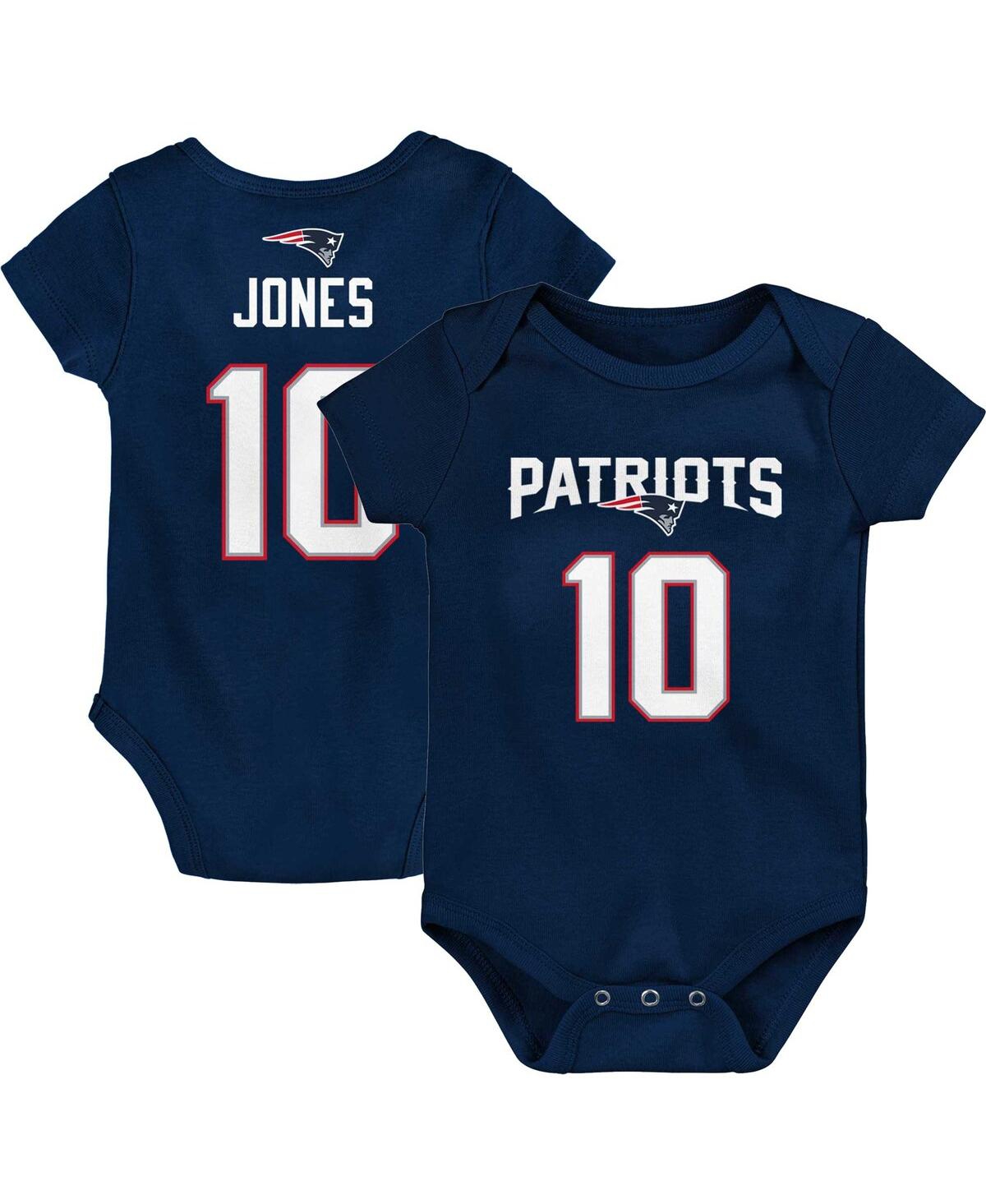 Outerstuff Newborn And Infant Navy Boys And Girls Mac Jones Navy New England Patriots Mainliner Player Name And In Navy