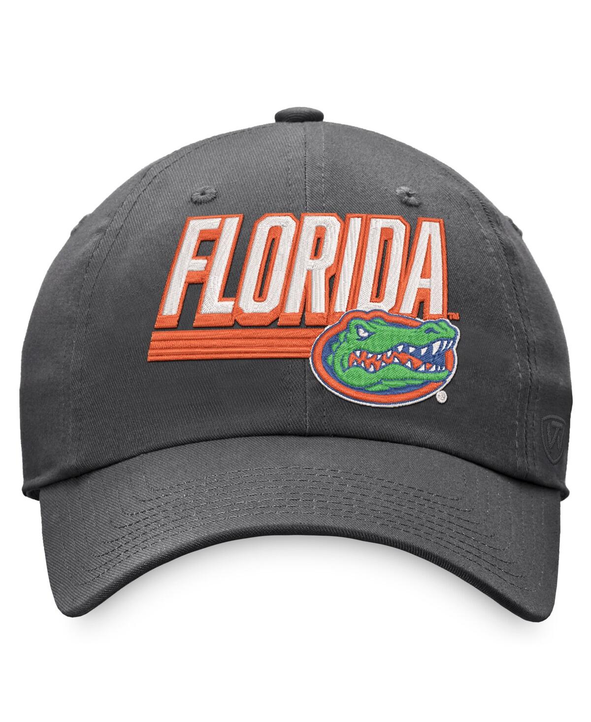 Top Of The World Charcoal Florida Gators Slice Adjustable Hat In Charcoal
