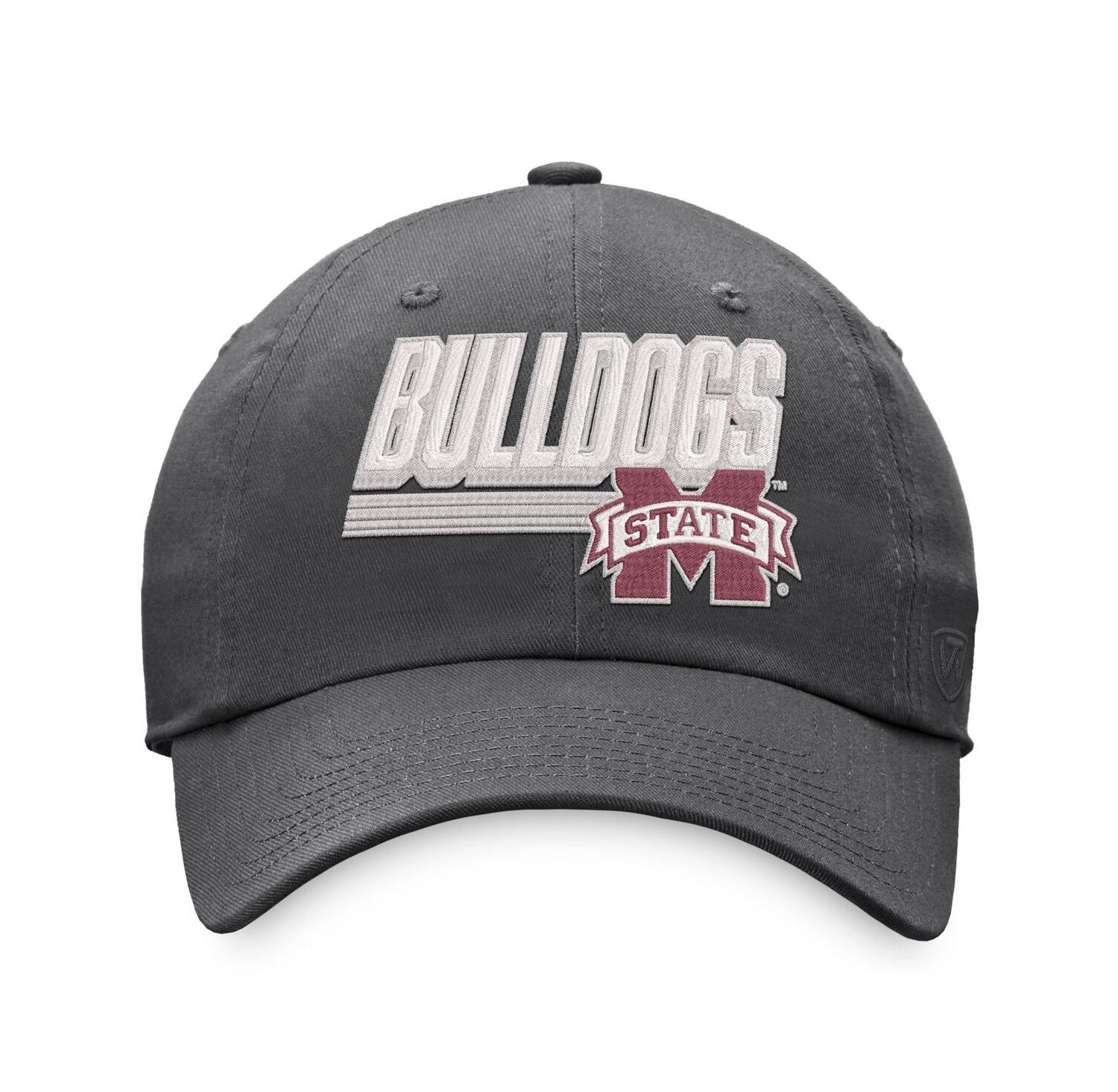 Men's Charcoal Mississippi State Bulldogs Slice Adjustable Hat