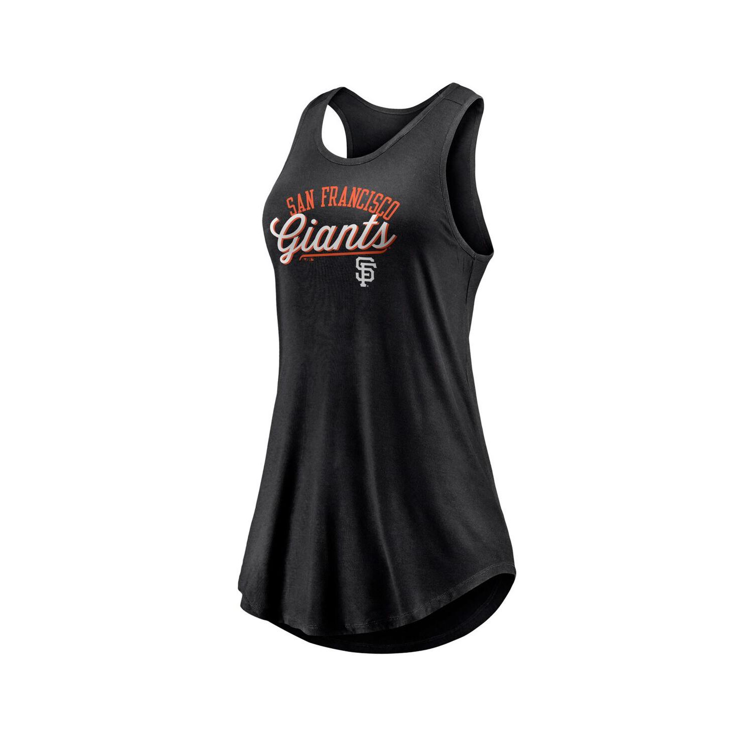 Women's Black San Francisco Giants Simplicity Swing Racerback Scoop Neck Tank Top