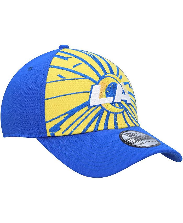New Era Men's Gold, Royal Los Angeles Rams Shattered 39Thirty Flex Hat ...