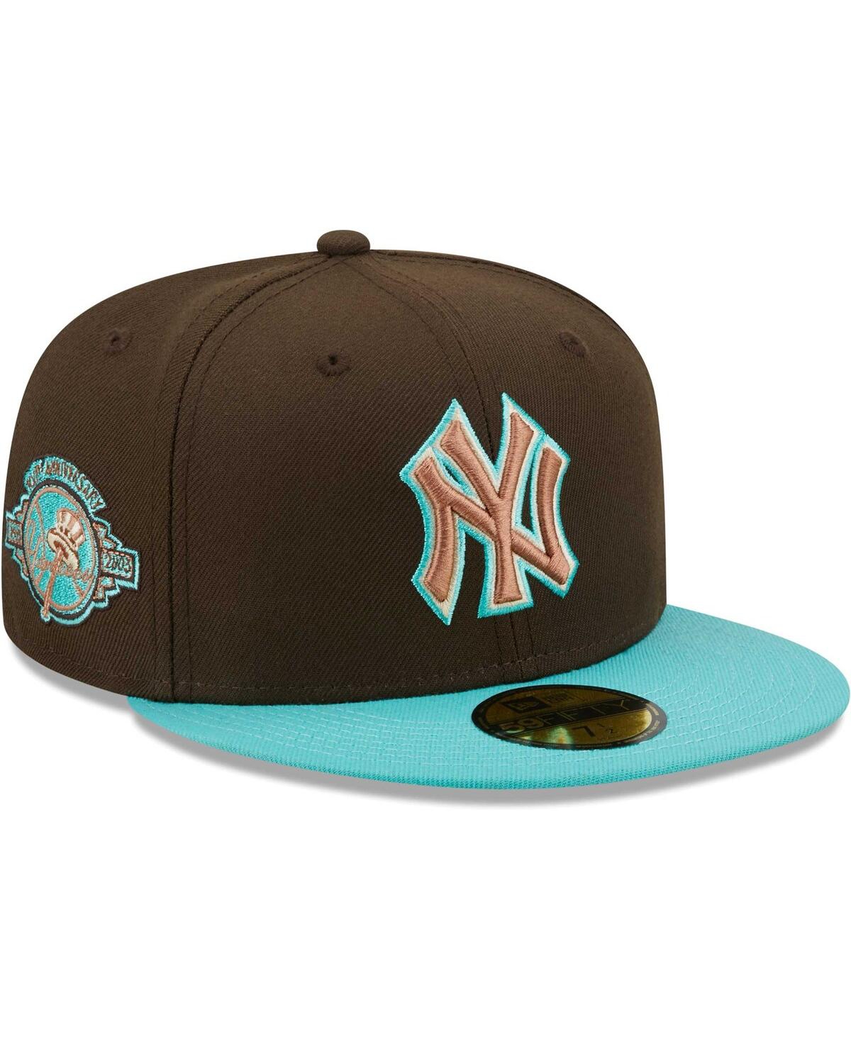 New Era Men's  Brown, Mint New York Yankees Walnut Mint 59fifty Fitted Hat In Brown,mint