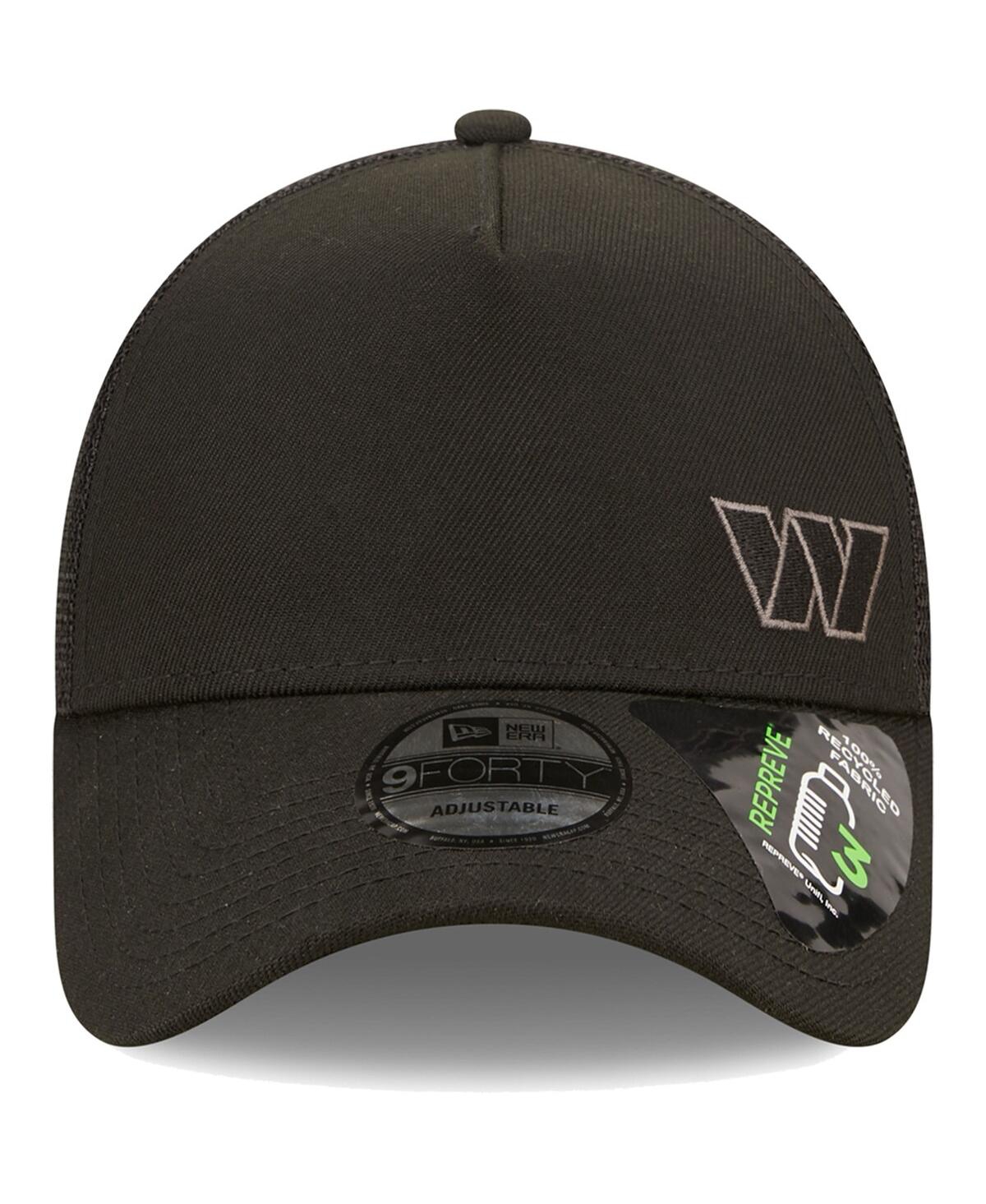 Shop New Era Men's  Black Washington Commanders A-frame Trucker 9forty Snapback Hat