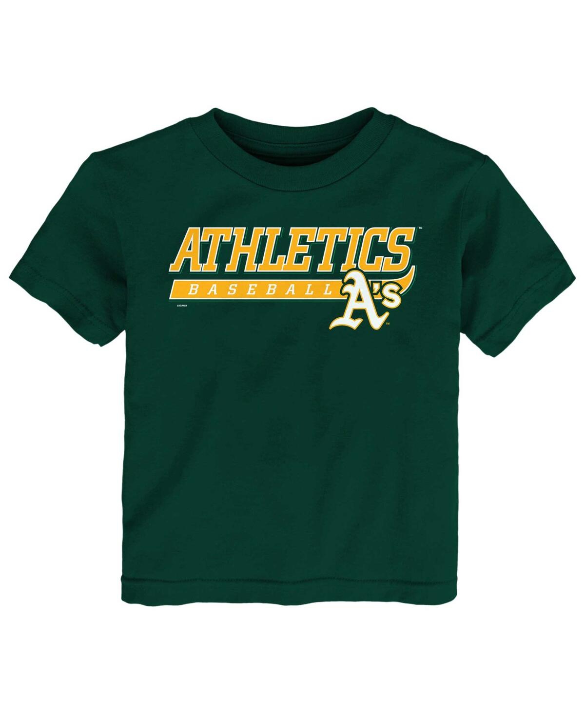 OUTERSTUFF TODDLER BOYS AND GIRLS GREEN OAKLAND ATHLETICS TAKE THE LEAD T-SHIRT