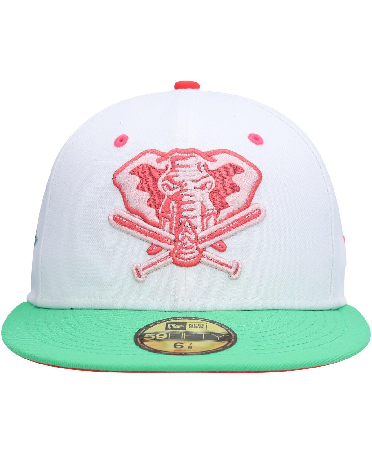 Men's New Era Green Oakland Athletics Alternate Logo Watermelon Lolli 59Fifty Fitted Hat - Green