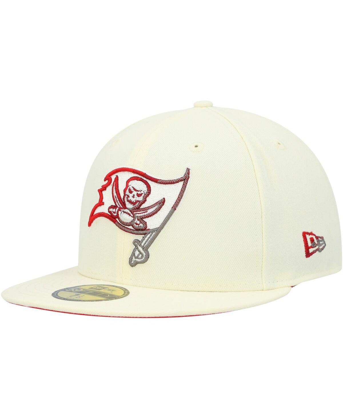 New Era Cream Tampa Bay Buccaneers Chrome Dim 59fifty Fitted Hat In Cream