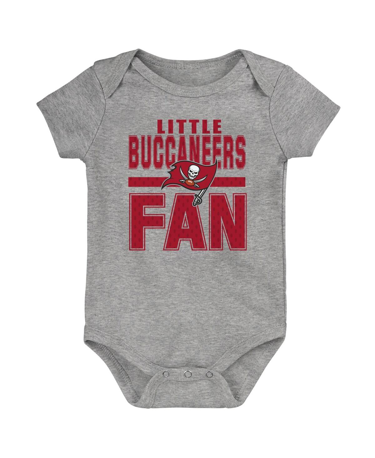 Outerstuff Babies' Newborn And Infant Boys And Girls Heathered Gray Tampa Bay Buccaneers Little Fan Bodysuit