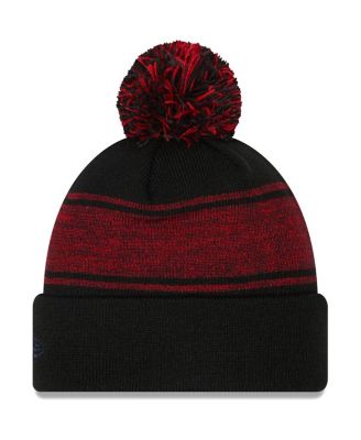 Men's Black Boston Red Sox Chilled Cuffed Knit Hat with Pom