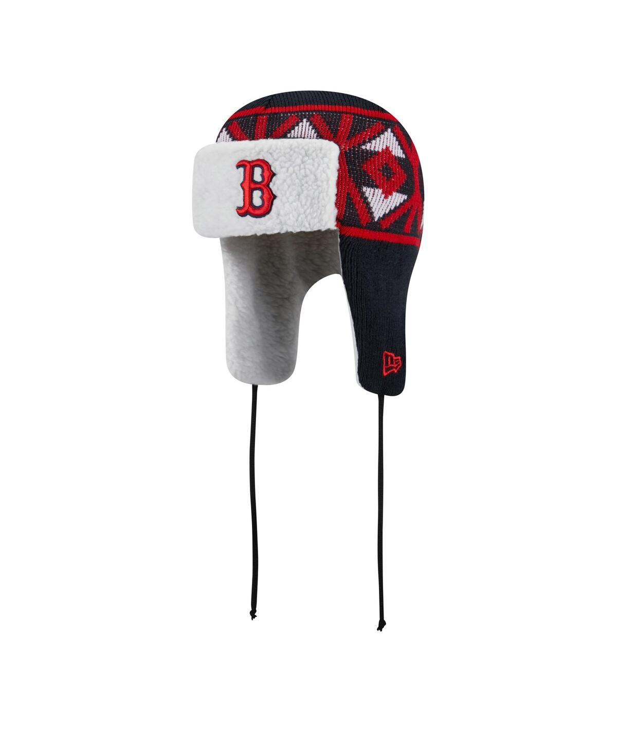 Men's New EraBoston Red Sox Knit Trapper Hat - Navy