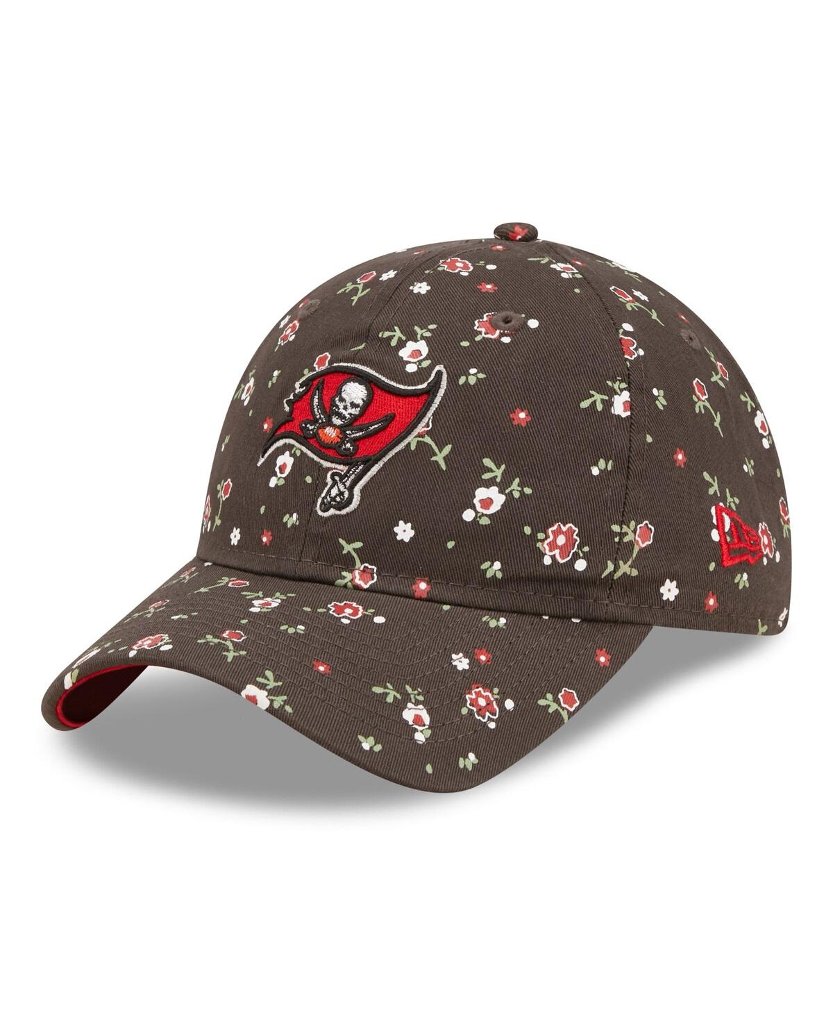 Women's New EraTampa Bay Buccaneers Floral 9TWENTY Adjustable Hat - Pewter