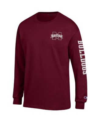 Men's Maroon Mississippi State Bulldogs Team Stack Long Sleeve T-shirt
