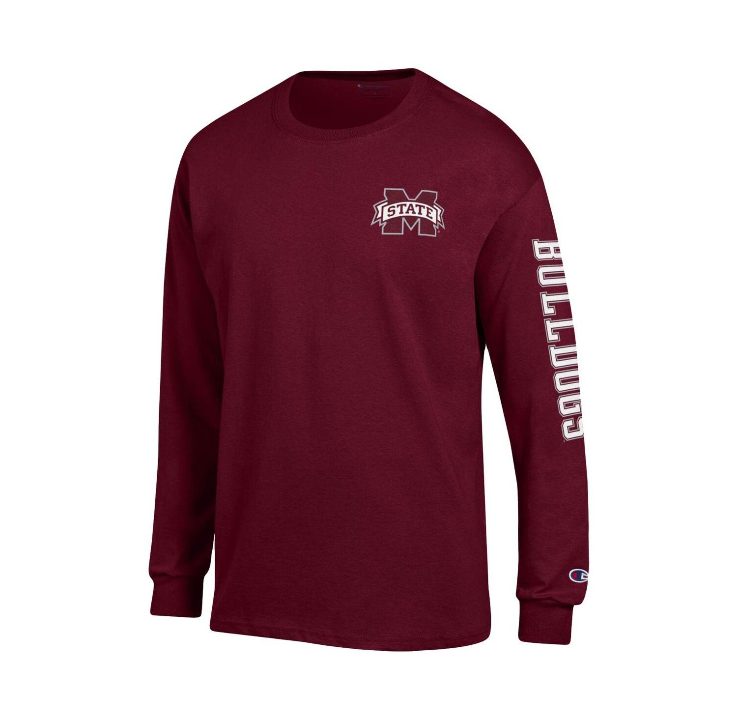 Men's Maroon Mississippi State Bulldogs Team Stack Long Sleeve T-shirt