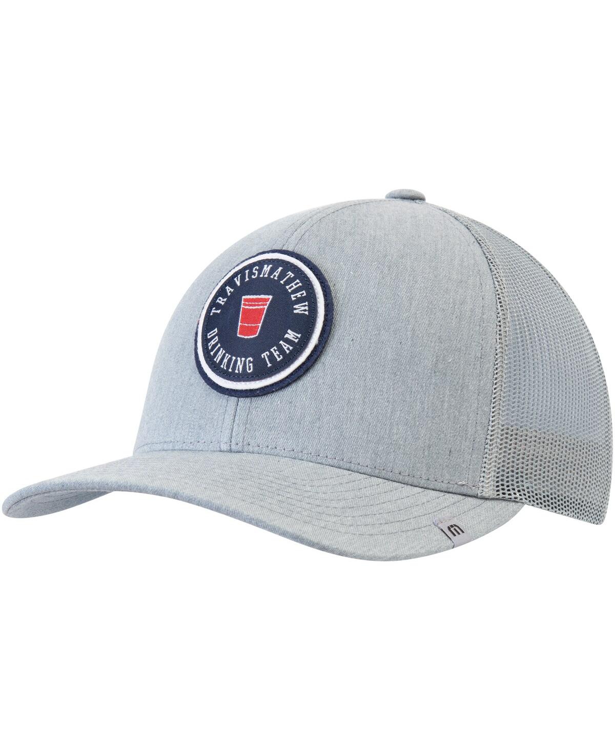 Shop Travis Mathew Men's  Heather Gray Feel Good Snapback Hat