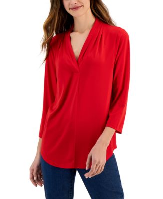 Charter Club Women's 3/4-Sleeve Top, Created for Macy's & Reviews ...