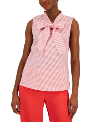 Sleeveless Toffee Tee in Banana Gingham