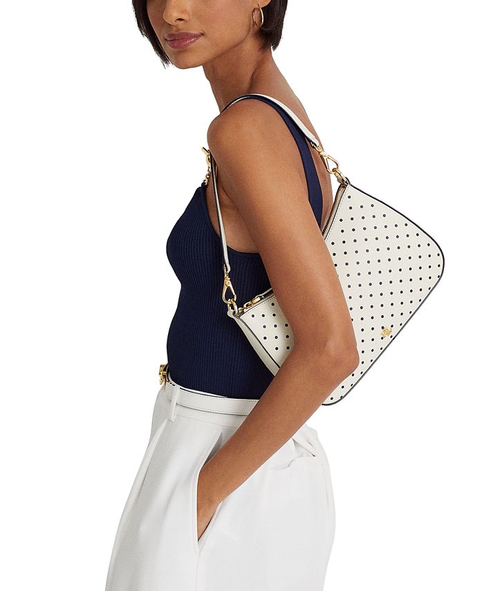 Lauren Ralph Lauren Crosshatch Leather Medium Danni Shoulder Bag Macy's