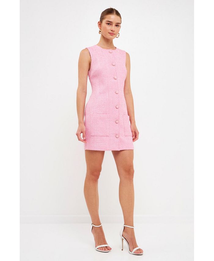 endless rose Women's Sleeveless Tweed Mini Dress - Macy's