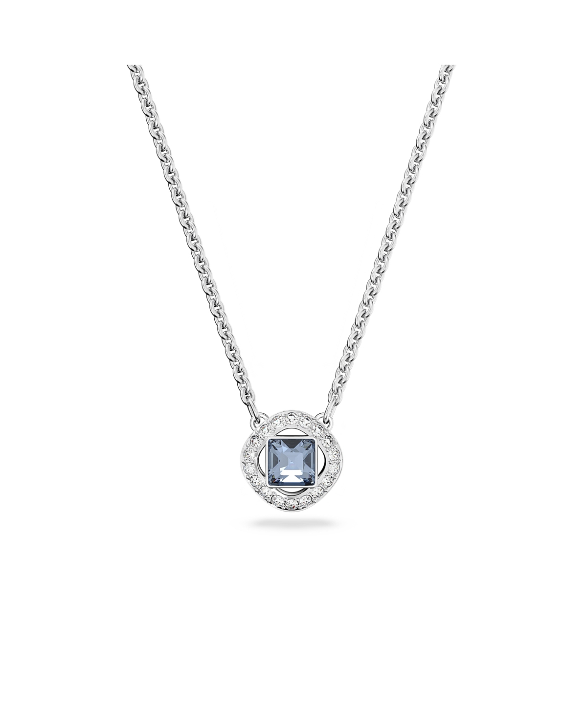 Shop Swarovski Crystal Square Cut Angelic Necklace In Blue