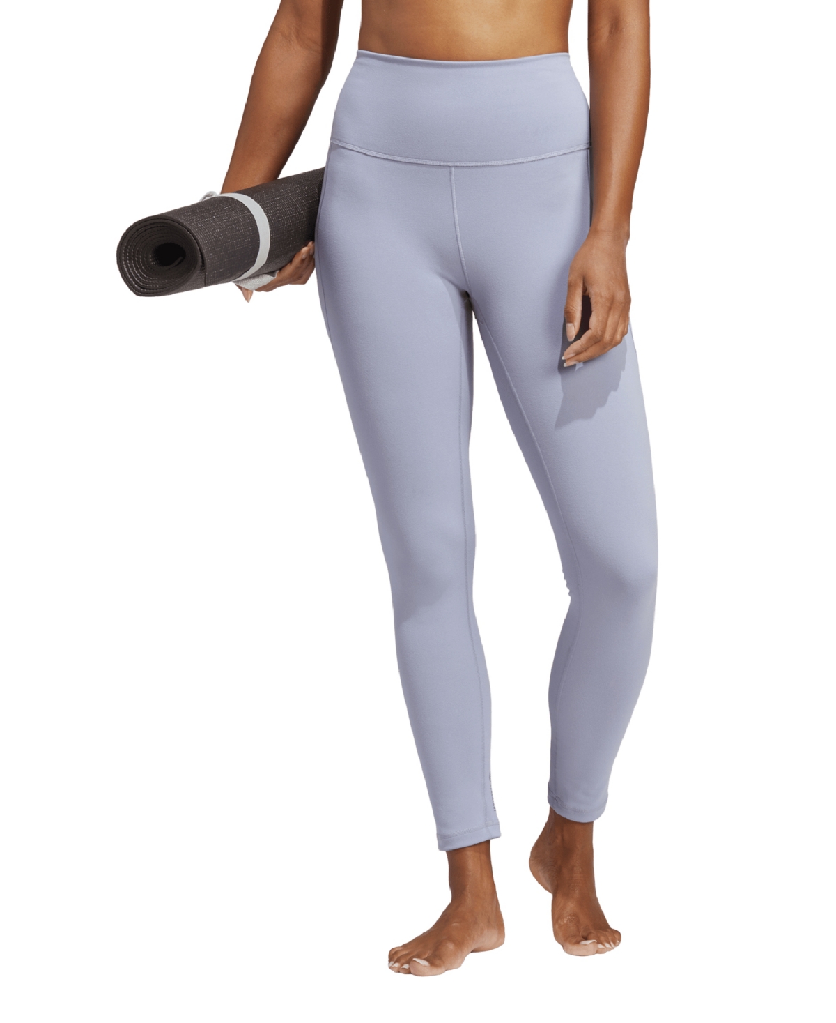 Shop Adidas Originals Women's Yoga Studio High Rise 7/8 Leggings In Silver Violet