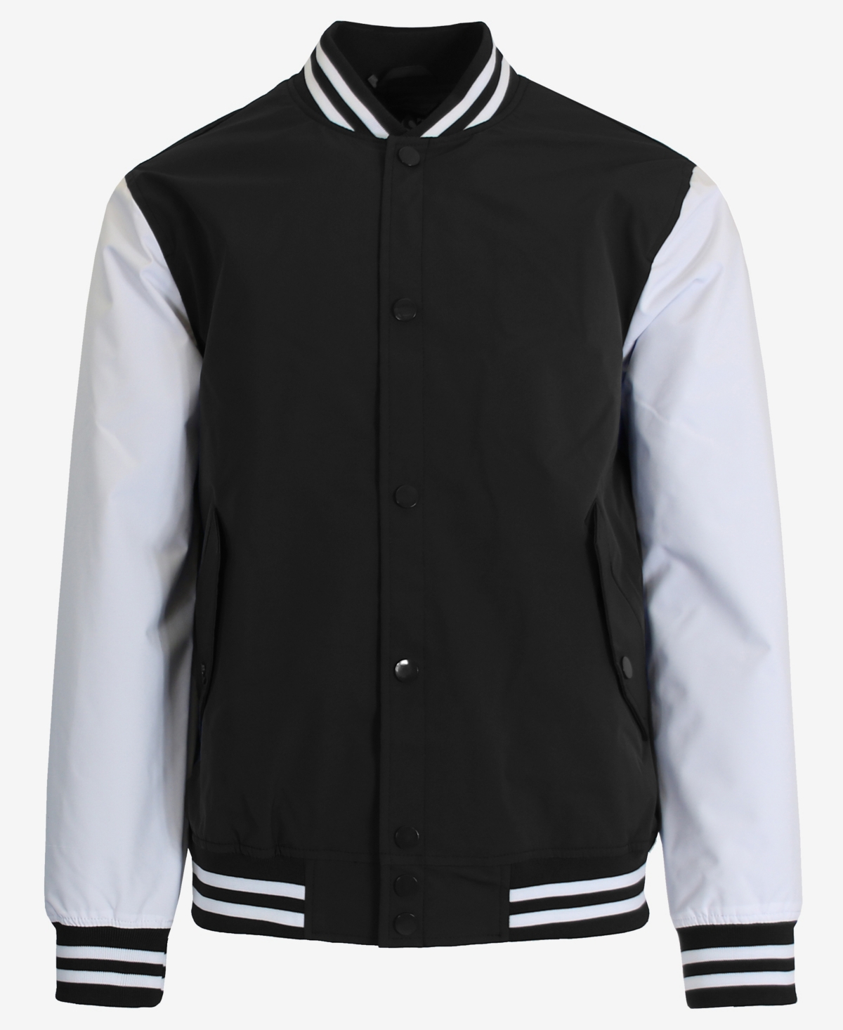 Spire By Galaxy Men's Lightweight Varsity Jacket In Black,white