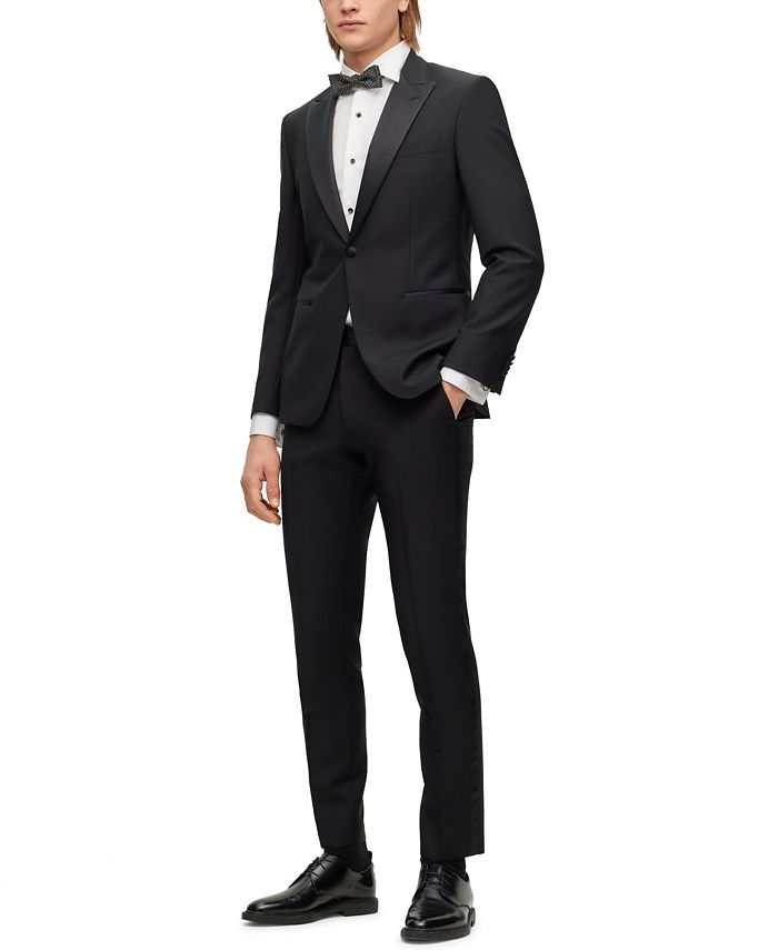 Hugo Boss Men's Slim-Fit Tuxedo Wool Mohair Suit, 2 Piece Suit - Macy's