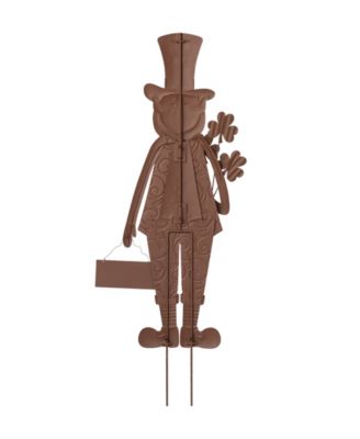 36" H St. Patrick's Metal Leprechaun Yard Stake or Standing Decor or Wall Decor