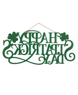 24" L Metal "Happy St. Patrick's Day" Wall Decor