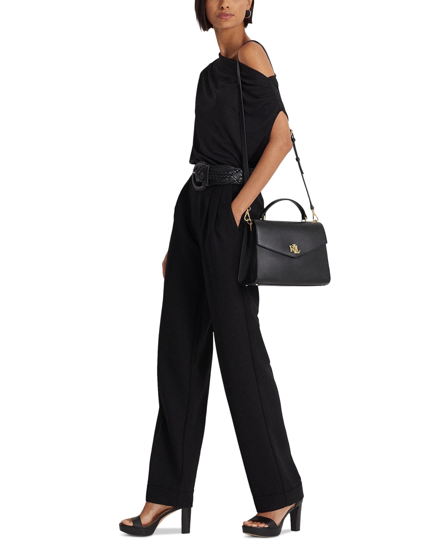Farrah Leather Medium Top-Handle Satchel Bag