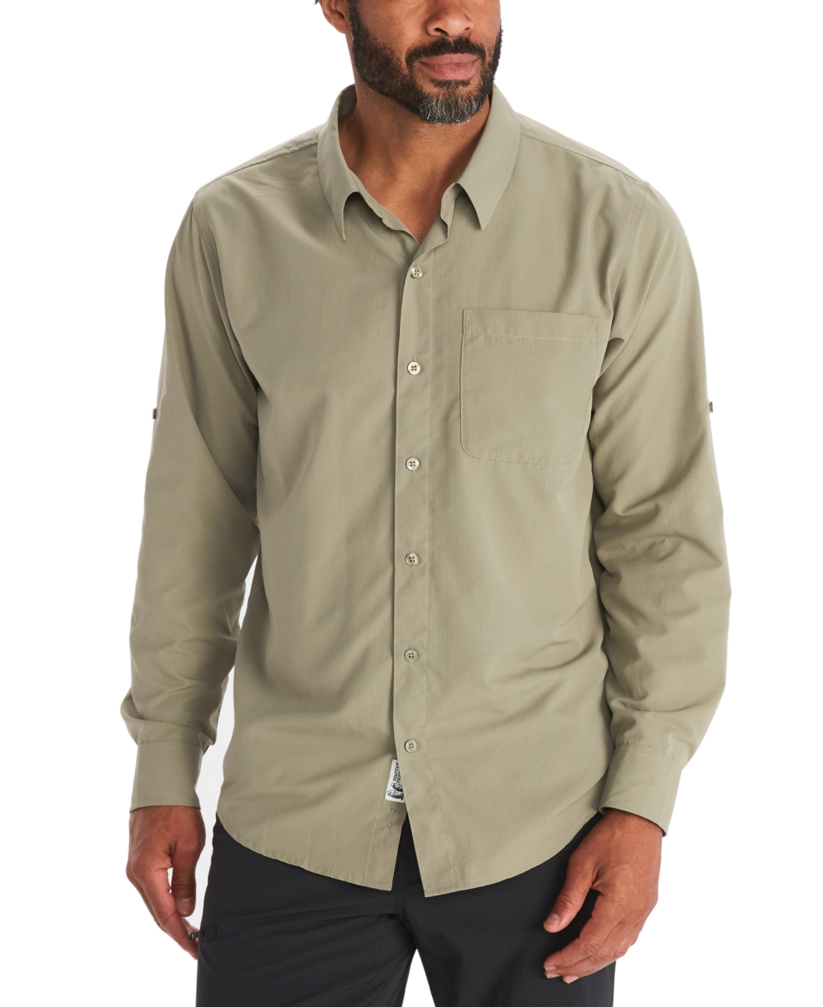 Marmot Men's Aerobora Button-up Long-sleeve Shirt In Vetiver