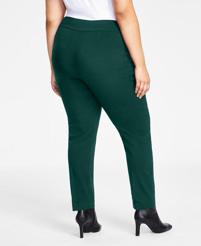 Alfani Plus Size TummyControl PullOn Skinny Pants, Created for Macy's