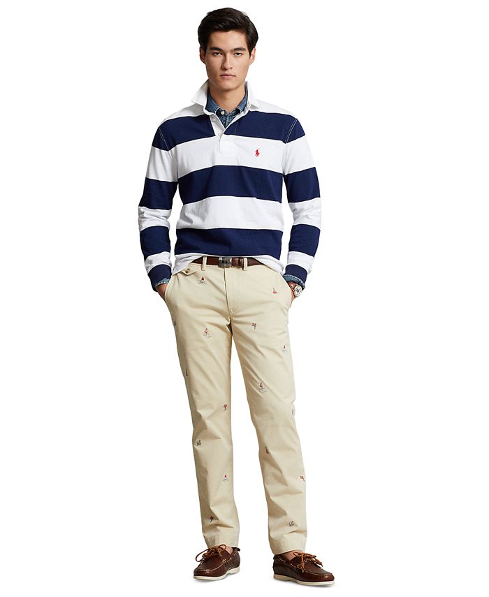 Polo Ralph Lauren Men's Straight Fit Embroidered Chino Pants - Macy's
