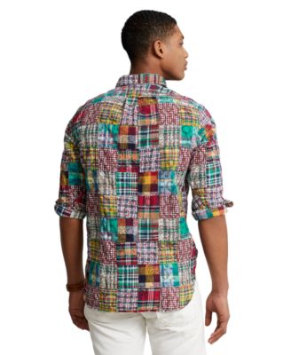Polo Ralph Lauren Men's Classic-Fit Patchwork Madras Shirt