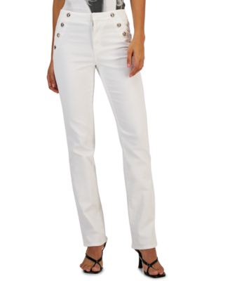 GUESS - Women's Lula Straight-Leg High-Rise Jeans