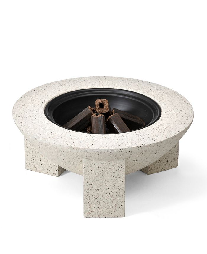 Glitzhome 27.5" Magnesium Oxide Outdoor Patio Modern Faux Terrazzo Wood