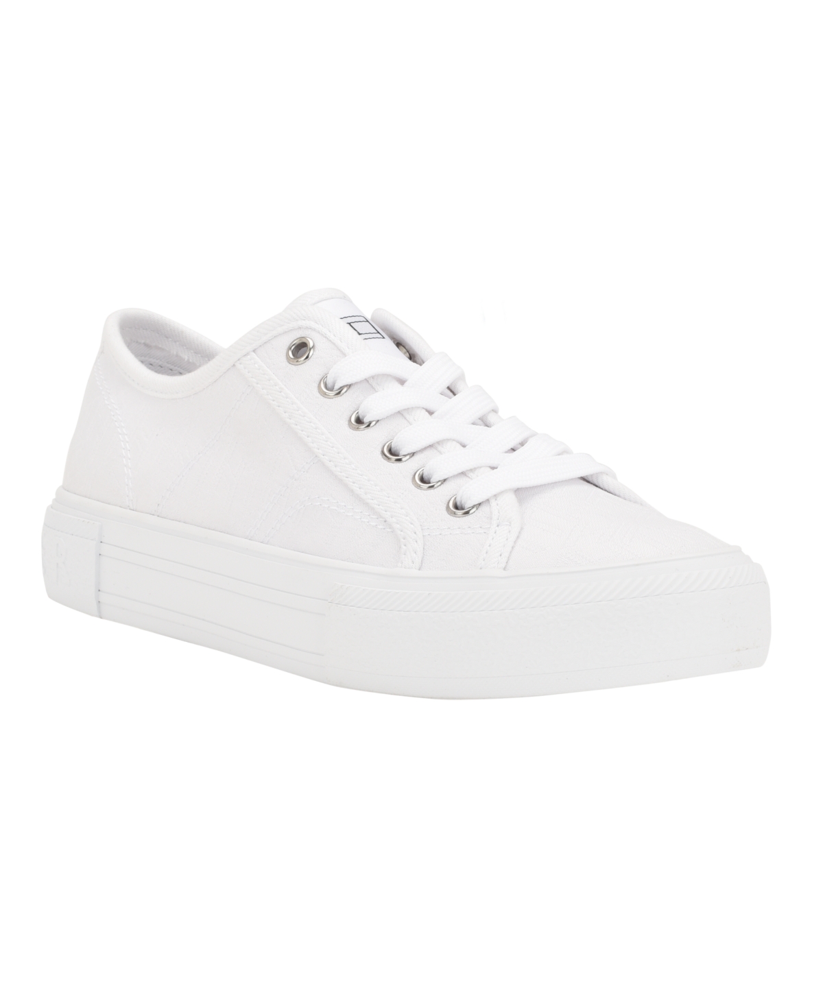 Tommy Hilfiger Women's Alessy Casual Lace Up Sneakers In White Logo Multi