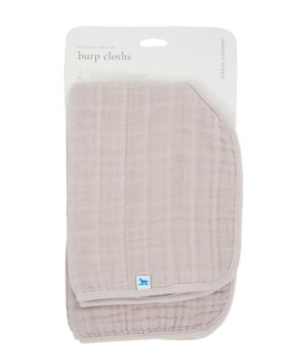 Baby Girls and Baby Boys Cotton Muslin Baby Burp Cloth, Pack of 2
